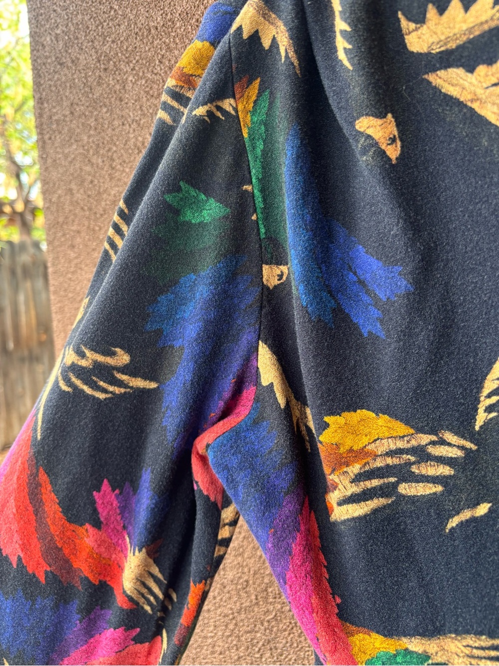 FARM Rio Black Macaw Multicolor Long-Sleeve Jumpsuit size small - Picture 3 of 4